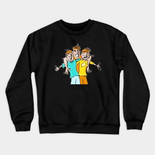 Three guys hugging Crewneck Sweatshirt